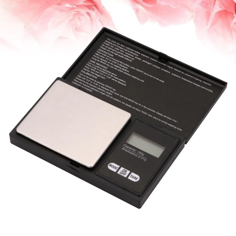 

Electronic Scale Digital Jewelry Pocket 0.01g Precision Gram Black LCD Display Compact Fast Calibration Flip for Medicinal
