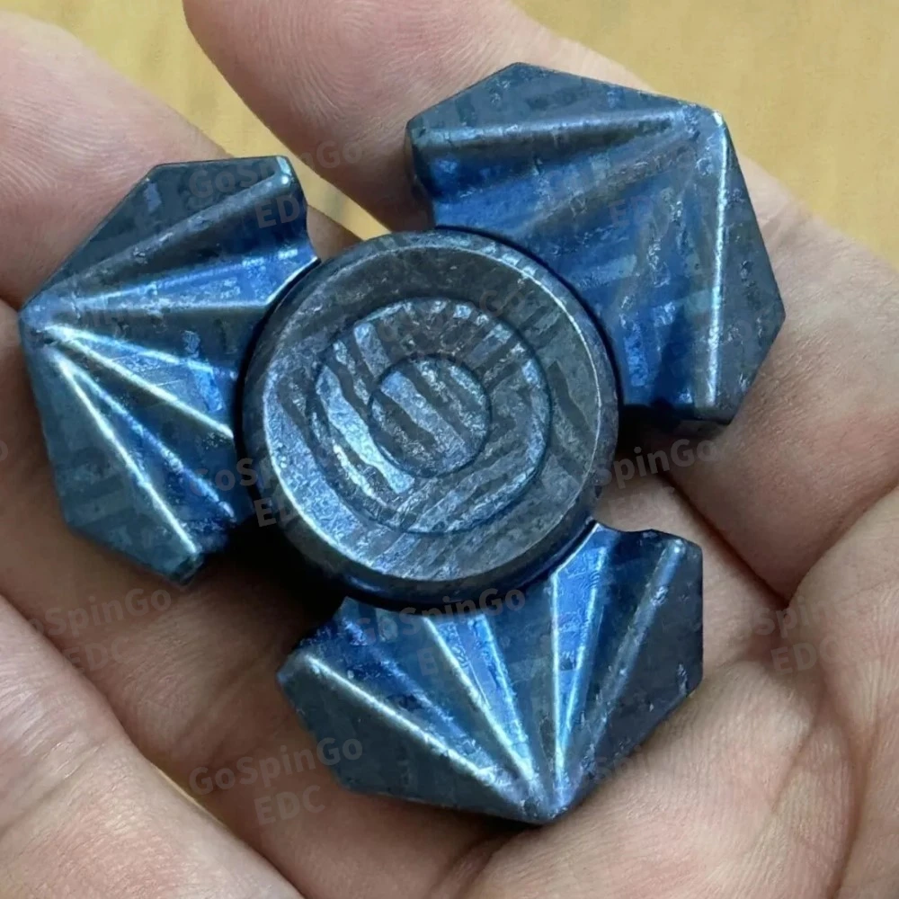 Yibai EDC Crossbone تململ سبينر ألعاب متململة للبالغين أدوات تخفيف القلق ثلاثة شفرات تململ سبينر الدوران #5