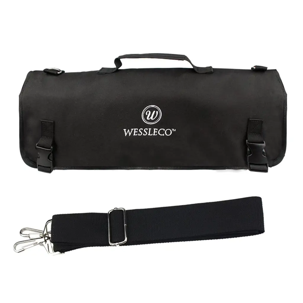 Kitchen Knife Storage Case Chef Knife Bag Organizer Eight Slot Fabric Roll Portable Professional Holder for Camping Barbecue