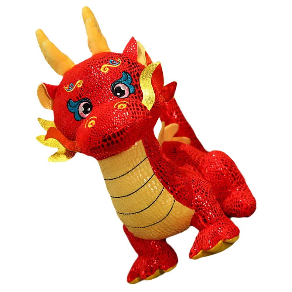 

Year of The Dragon Mascot Kids Toy Chinese New Decoration Plush Cute Stuffed Animals Gift Child