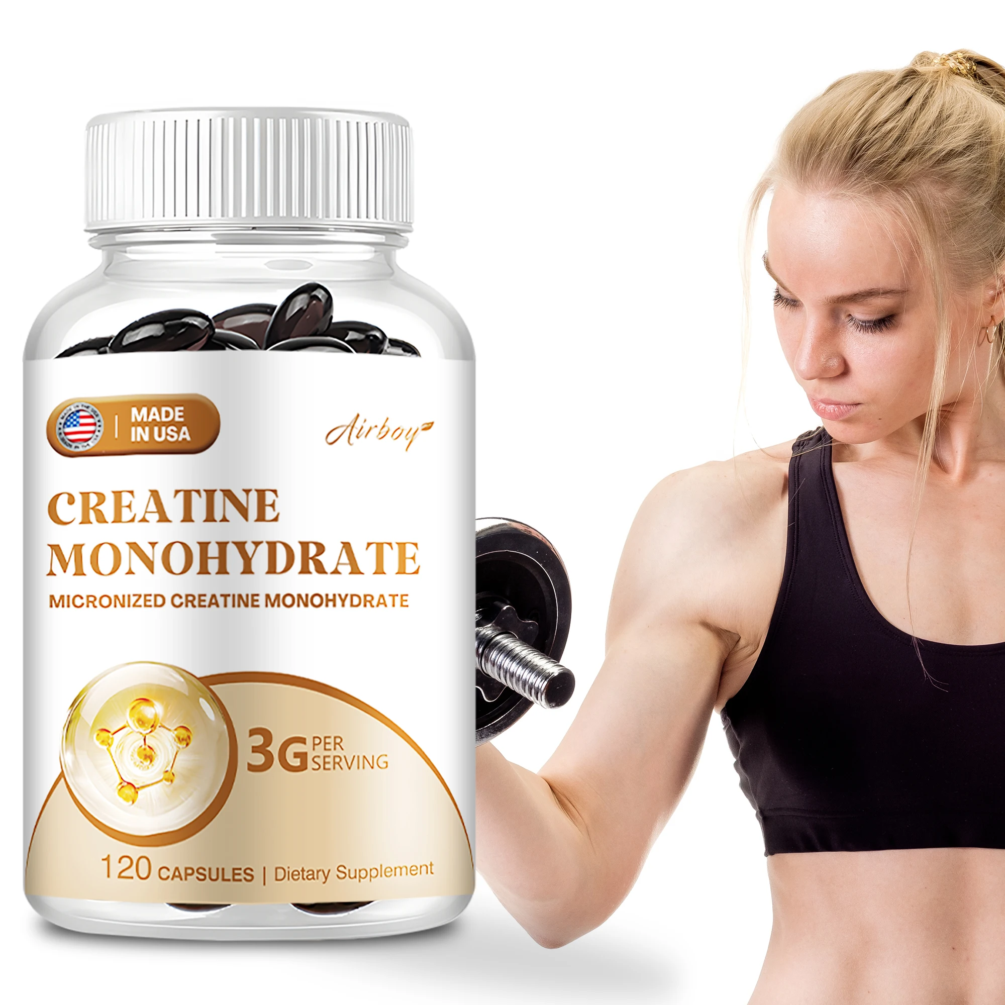 

Creatine Monohydrate - Fight Fatigue, Supports Muscle,Energy and Cognitive Function,Improve Athletic Performance,Increase Energy