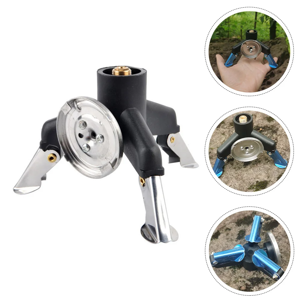 

1pc Triangular Stove Portable Gas Refill Tool For Camping Outdoor Bbq Cooking Lightweight Metal Burner Adapter Propane Tank