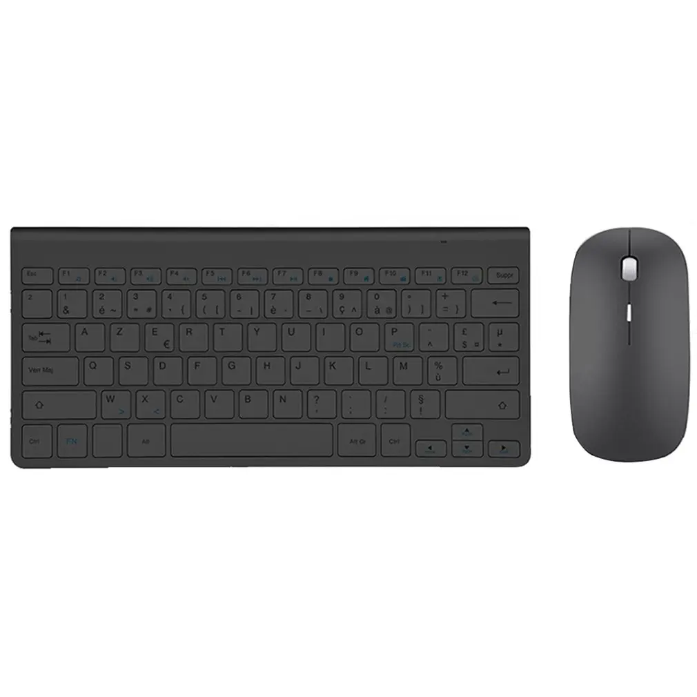 

Wireless French Keyboard Mouse Ultra Slim Multimedia Keyboard Mouse Combo Low Noise For Laptop Desktop Smart TV Dropshipping