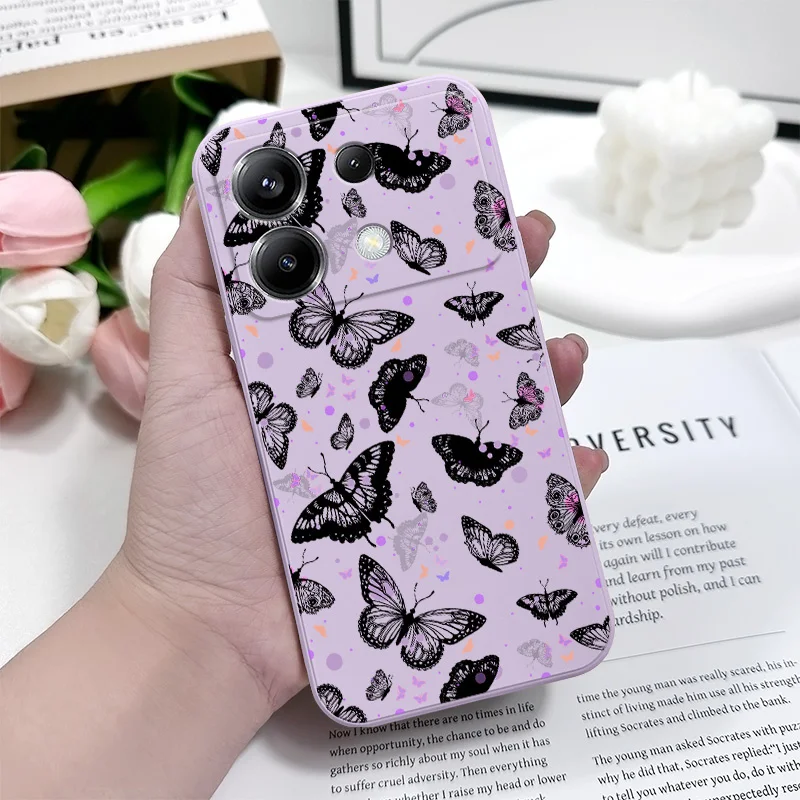 

Line Butterfly Phone Case For Xiaomi Poco F7 X7 X6 F6 M6 M5 M5S F5 X5 F4 X4 M4 F3 M3 X3 Pro 4G 5G GT Silicone Cover