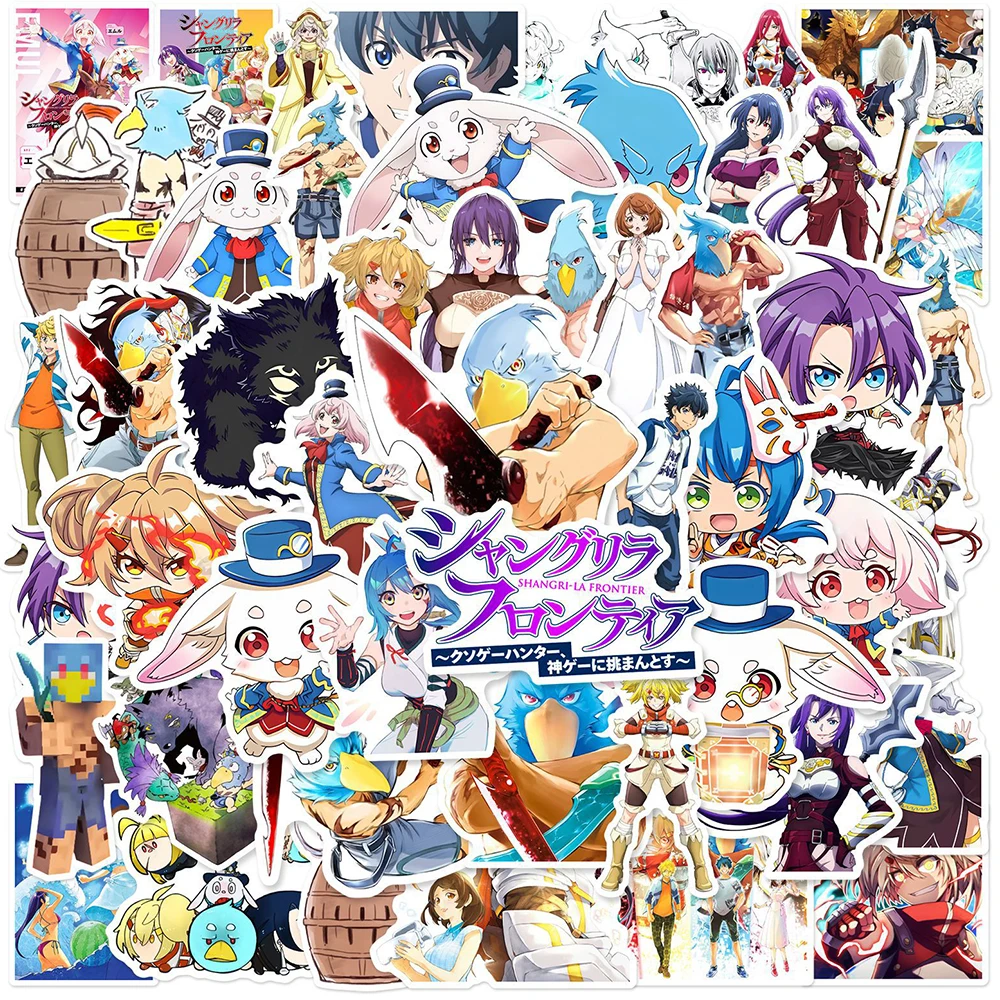 10/30/50pcs Shangri La Frontier Anime Stickers Sunraku Cartoon Sticker Motorcycle Skateboard Suitcase Luggage Waterproof Decal