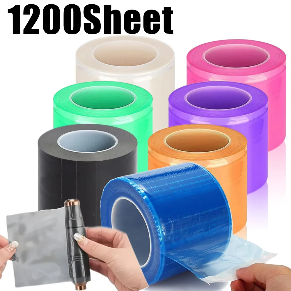 

1200Pcs Disposable Tattoo Barrier Film Dental Protective Tape Tattoo Clear Wrap Cover Waterproof Anti-fouling Adhesive Bandage