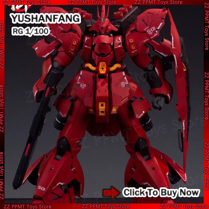 

YUSHANFANG Model Amplified RG 1/100 Sazabi Action Figures MSN-04 Anime Figure Scale Assembly Model Kit Plastic Toys Free Gift