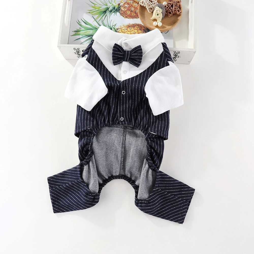 Dog Suit Tuxedo Formal Pet Wedding Party Suit for Small Medium Dogs Cosplay Prince Costume Gentleman Apparel Puppy Clothing