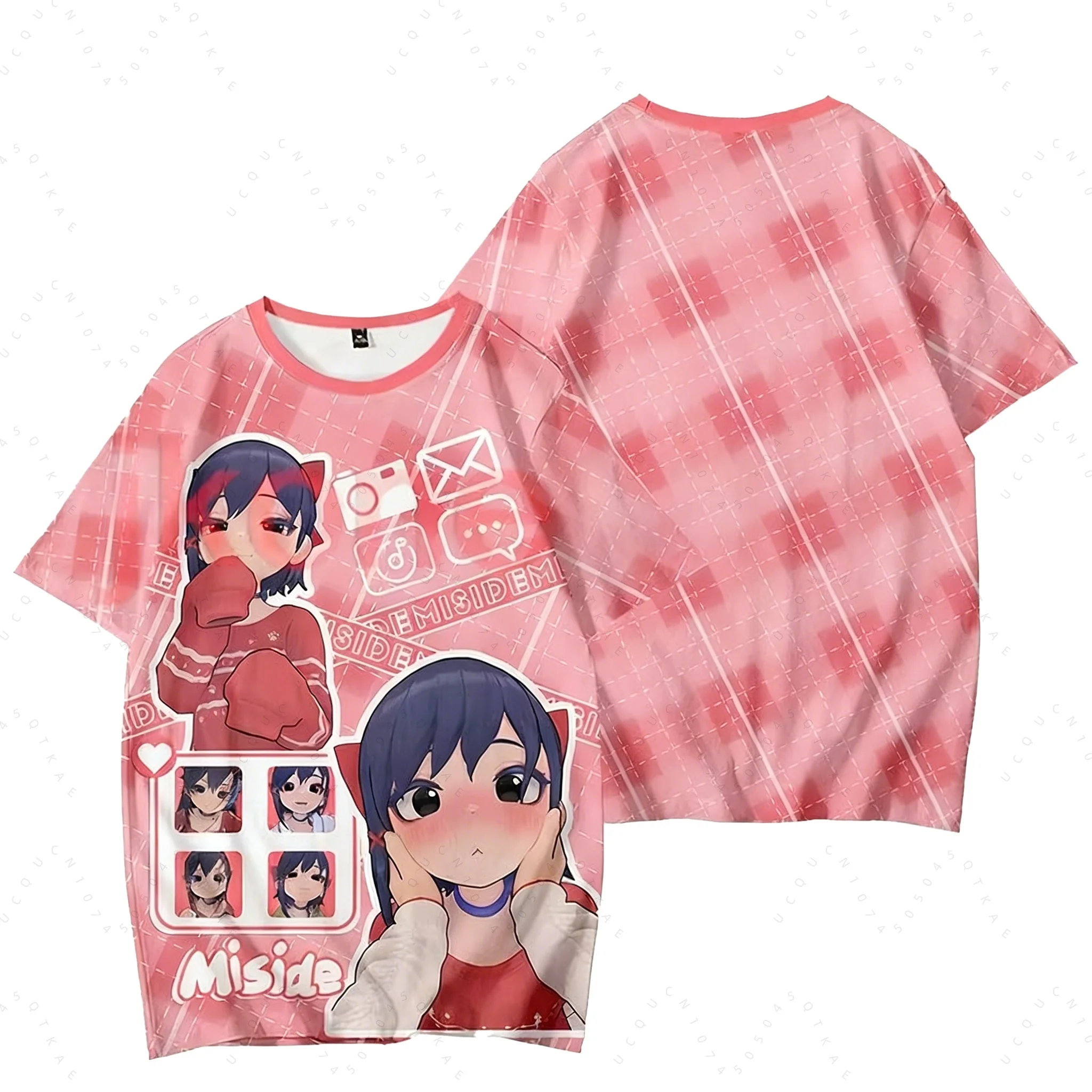 

Miside T-Shirt Game Merch Summer For Women Men Unisex Short Sleeve T shirt Fashion Cosplay Streetwear clothing for girls boys ﻿