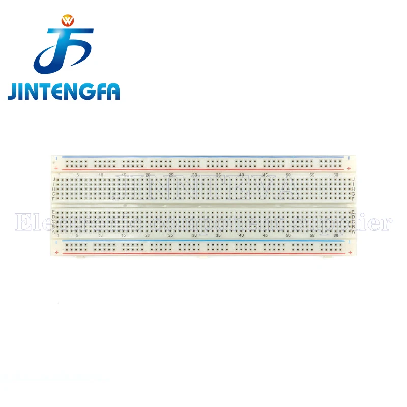 Placa de pruebas MB-102 MB102, placa de pan PCB sin soldadura de 165x55x10mm, 400, 830 puntos, bricolaje, 200 + 630 agujeros, combinación de empalme