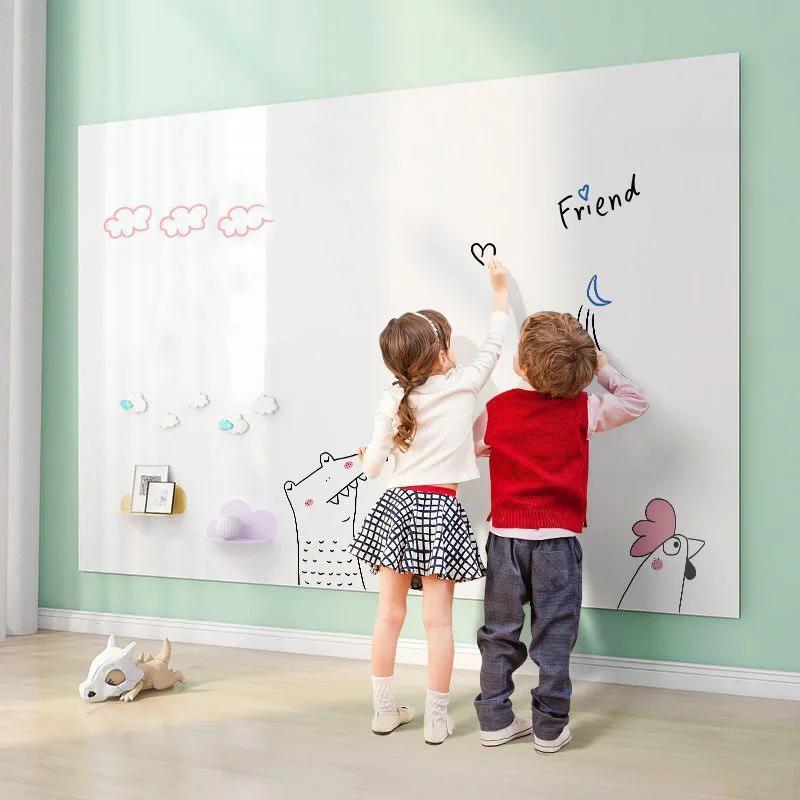 45x1000cm Electrostatic Whiteboard Stickers Removable Non-invasive Wall Children Graffiti Painting Board Hanging-On Wall Sticker