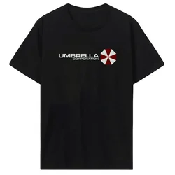 Homens guarda-chuva corp corporations vídeo game camiseta farmacêutica empresa 100% algodão t camisa de manga curta roupas masculinas