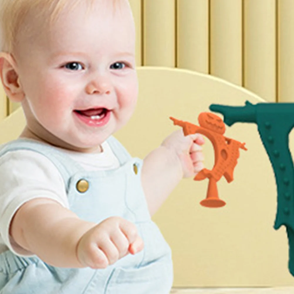 طفل سيليكون المولي الحسية التسنين اليقطين فزاعة عضاضة لجميع القديسين الرضع مضغ اللعب عضاضة لعبة مضغة الرضع #6