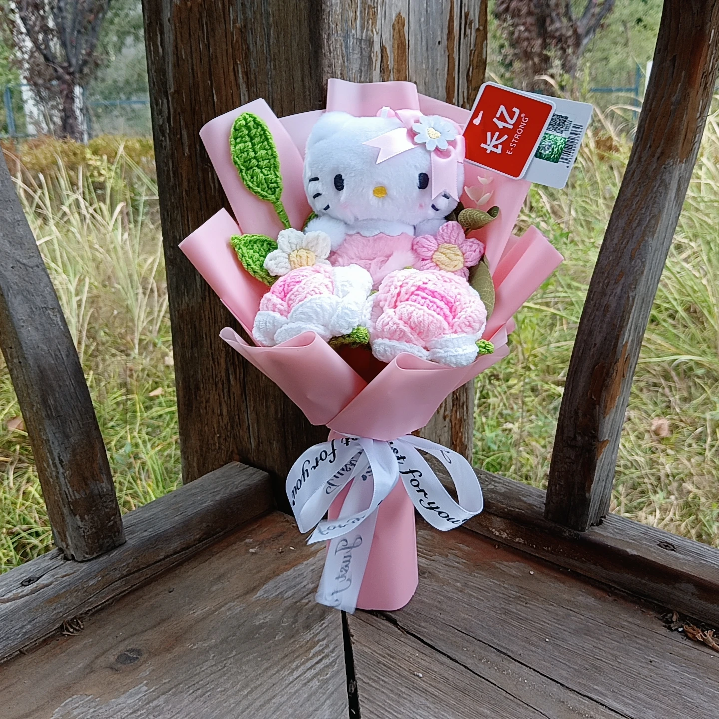 Genuin My Melody Kuromi Cinnamoroll Hellokitty Plush Toy With Handmade Rose   Bouquets Christmas Valentine Perfect Gifts