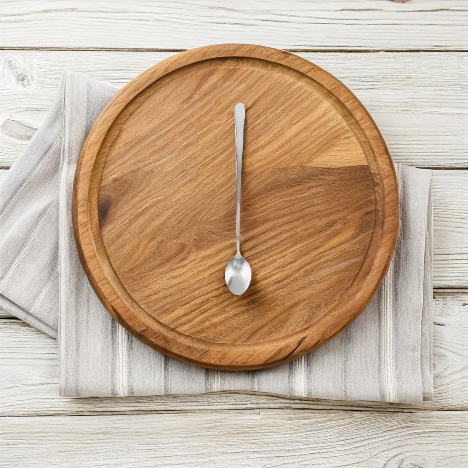 

Ergonomic Stainless Steel Long Handle Spoon for Ice Cream Coffee Soup Mixing Portable Stirrer Seasoning Spoon Metal Soup Spoons