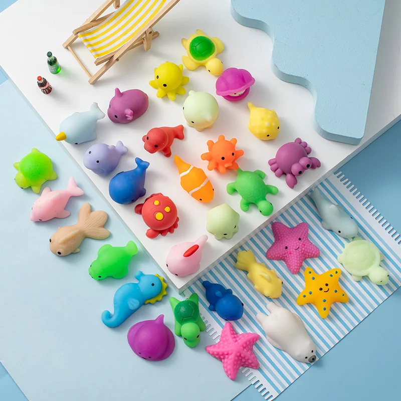 ของเล่นบีบโมจิรูปเต่าทะเล โลมา วาฬ การ์ตูน ปลาดาว ของเล่นบีบคลายเครียด ของเล่นสัมผัส ของชำร่วยงานปาร์ตี้ ของขวัญสำหรับเด็ก