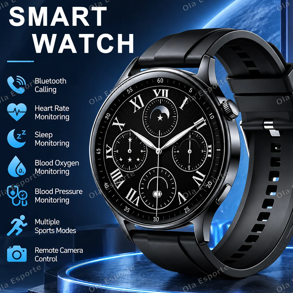 New Smart Watch Men AMOLED HD Screen Bluetooth Call  Heart Rate Monitoring Watches GPS Motion Trajectory Sports SmartWatch H10