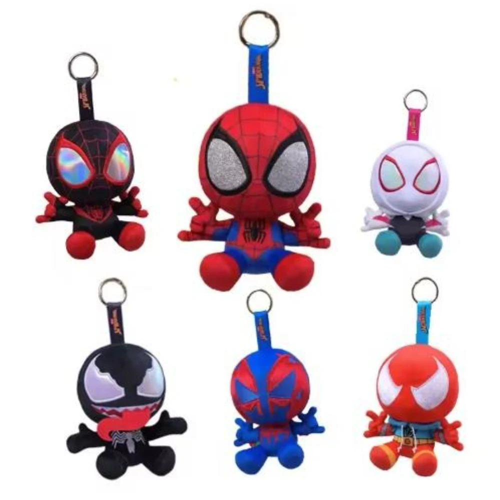 Spider-Man Serie Cosbi Plüsch Anime-Figuren Rucksackanhänger Ornamente Geschenk für Jungen Schlüsselanhänger