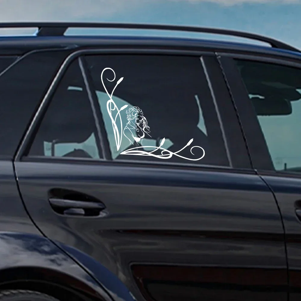 

2PCS Car Window Stickers Sexy Girl Graphics Vinyl Decals For BMW Ford Nissan Kia Jeep Audi Toyota Alfa Auto Tuning Accessories