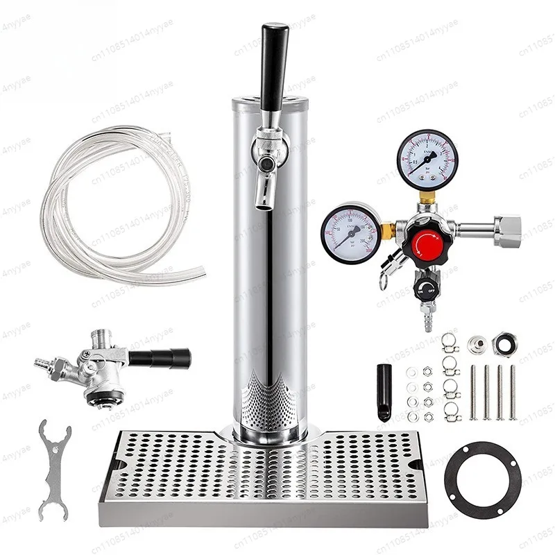Draft Beer Tower 1 2 3 4 Tap Stainless Steel Beer Tap Tower Kegerator Dispenser for Home Bar Brewing