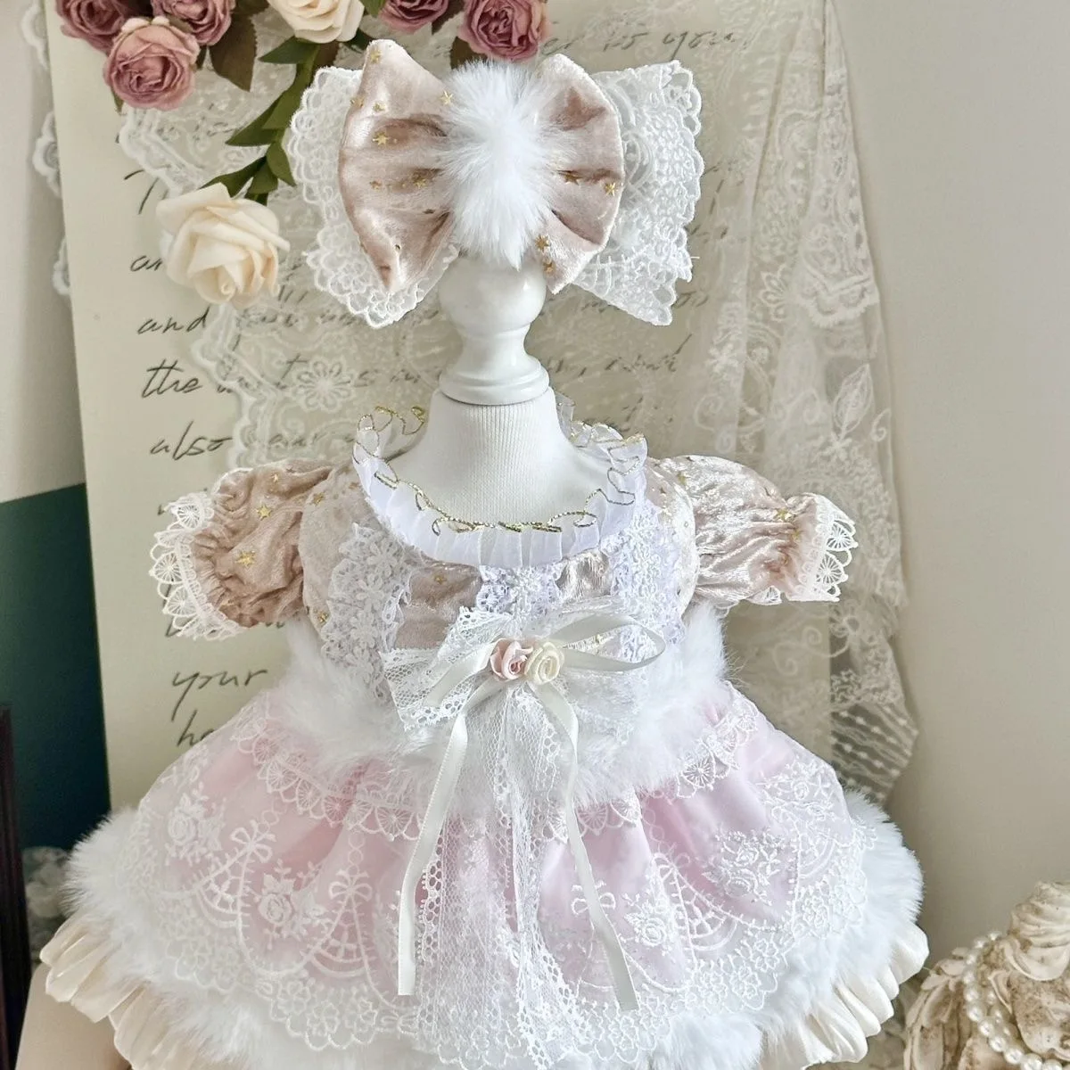 10cm 15cm cotton doll clothes,  light color dress 50-55cm reborn doll dress free shipping