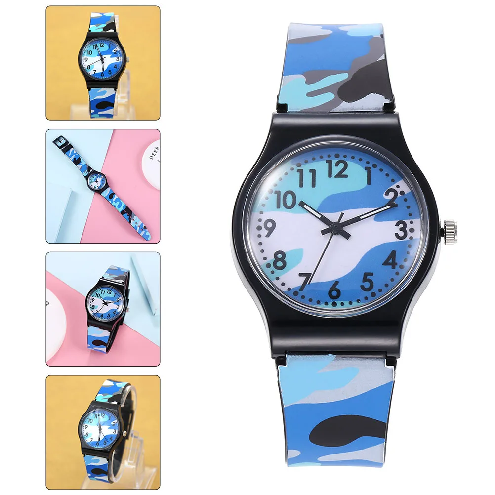 1Pcs Children Quartz Camouflage Watch Durable Waterproof Adjustable Kids Cool Watch Gift Practical Outdoor Use