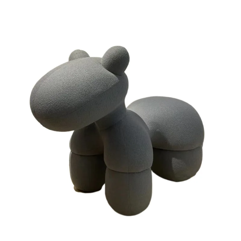 

Cartoon cute pony puppy shape animal seat living room shoe change stool