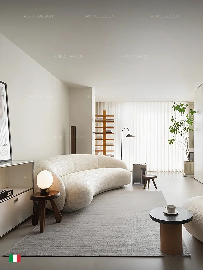 French curved sofa modern fashion moon small apartment