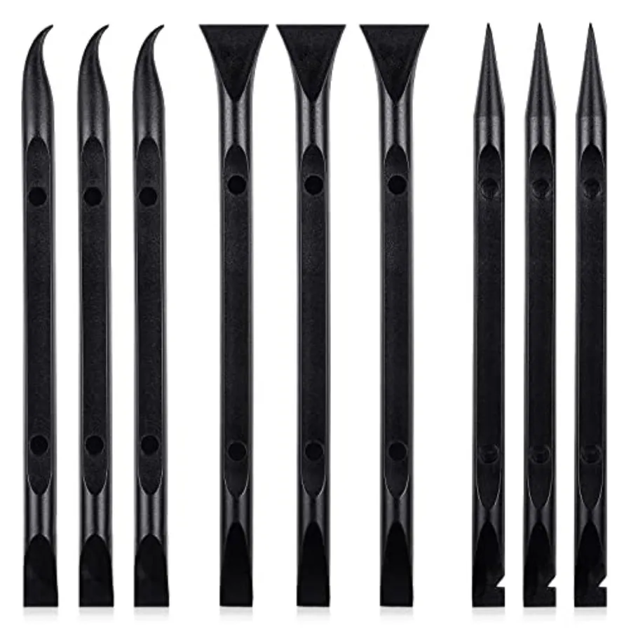 9 Pieces Plastic Scraper Tool Scratch Free Crevice Cleaning Sticker Remover Tool Multipurpose Non Scratch Scrapers for Tight Sp
