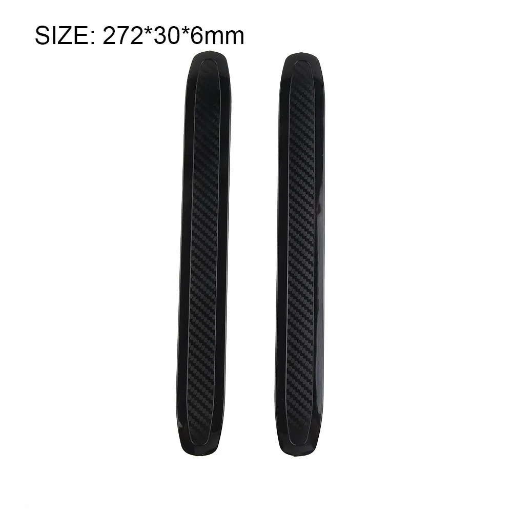 

Carbon Textured Rubber Bumper Protector Strip Pair for Front and Rear Anti Scratch Car Corner Guard for Bumper Defense