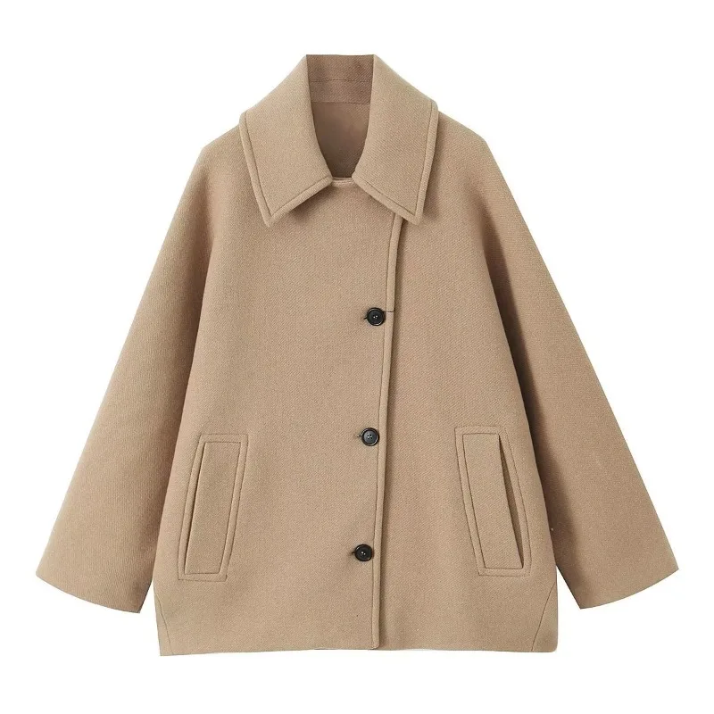 Blouse Jacket Women's Spring Loose-fitting Solid Colour New Comfortable Minimalist Casual Fashionable Niche Elegant Distinctive
