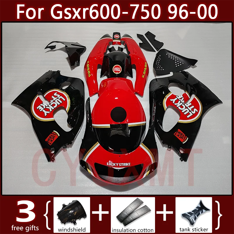 

Обтекатель капота мотоцикла для Suzuki Gsxr600 Gsxr750 1996-2000, комплект обтекателей Gsxr 600 750 96-00, корпус наклейки на корпус Lucky