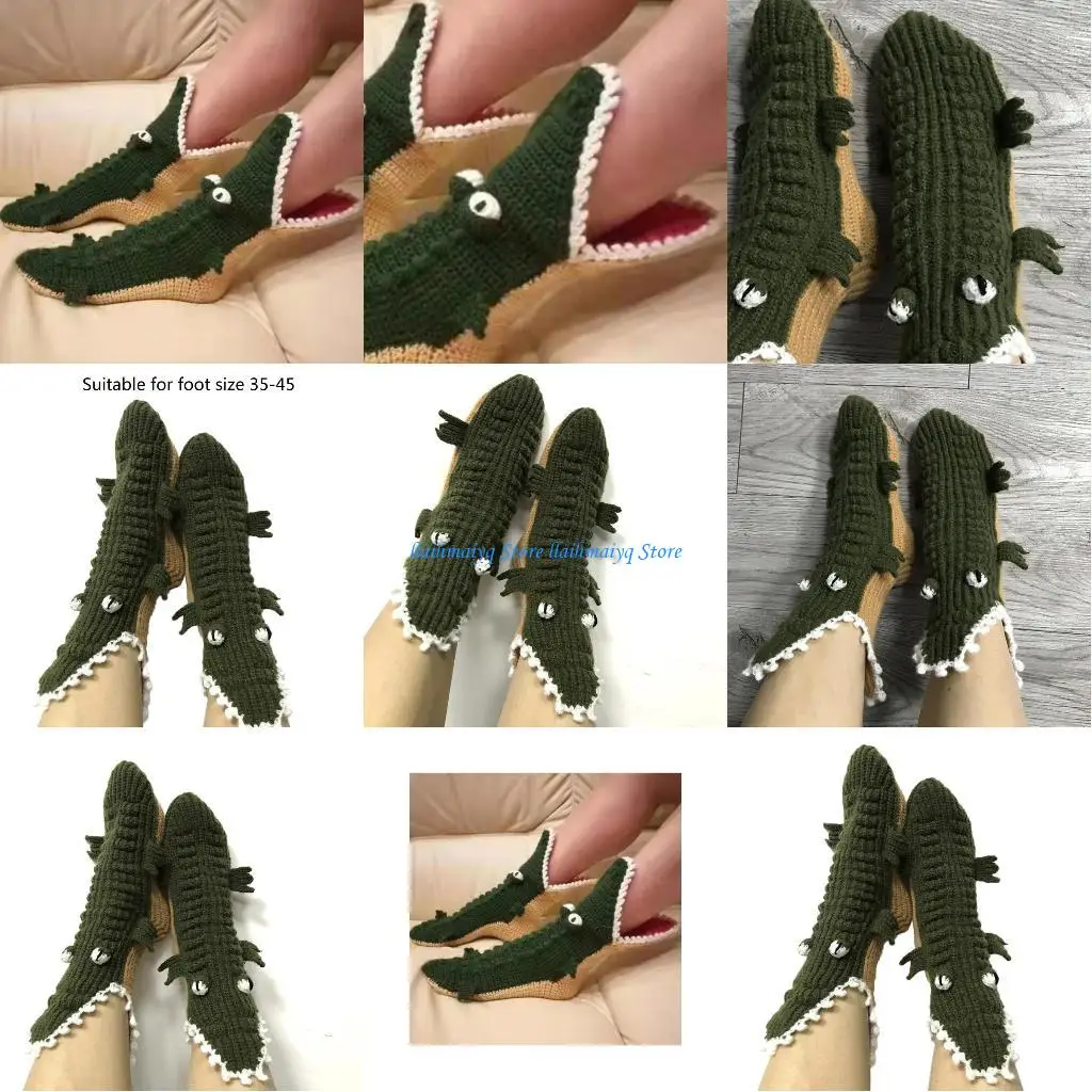 573B الجدة الكروشيه متماسكة الجوارب النعال #1