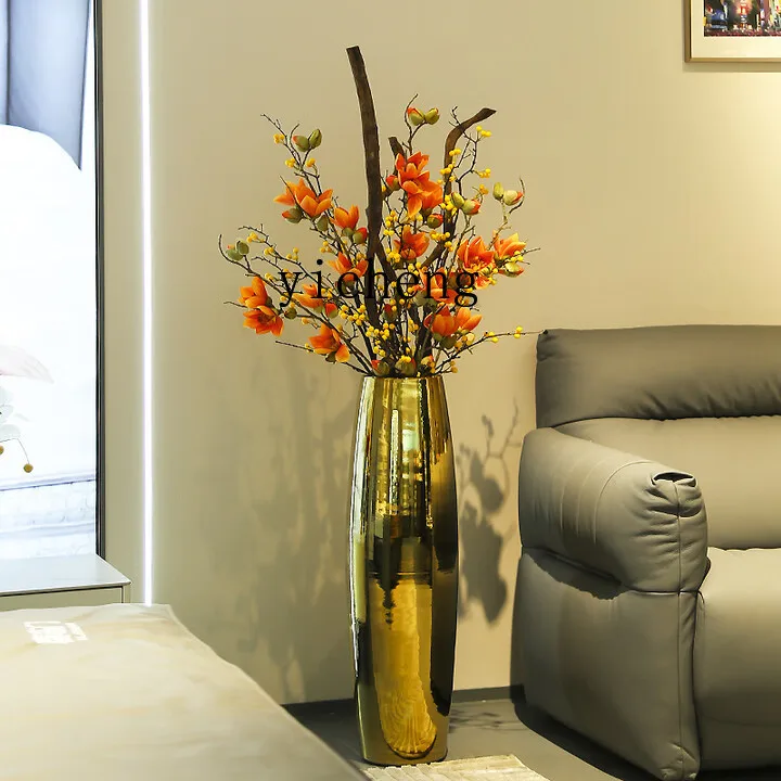 Ceramic Large Vase Ornament for Living Room Floor Flower Arrangement Entrance