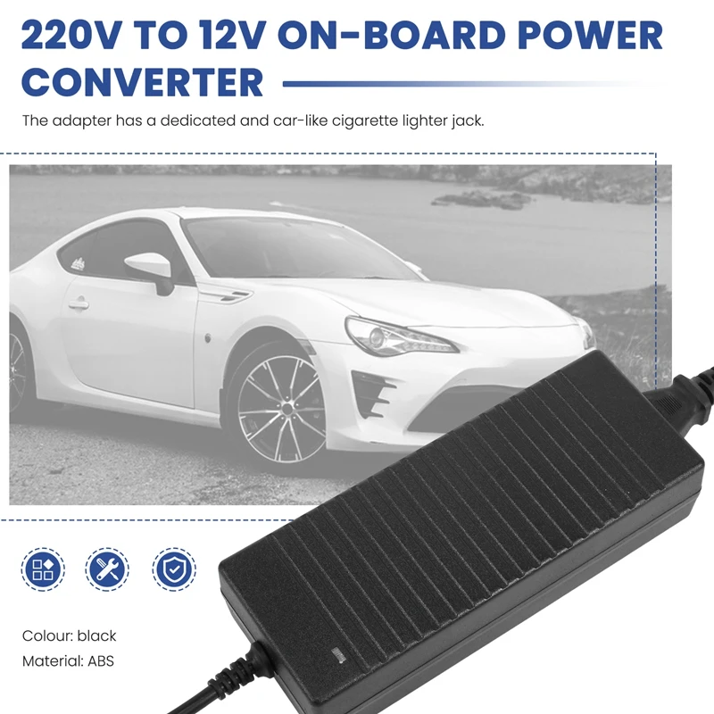 Convertitore di alimentazione per auto 12V 15A 160W convertitore adattatore di alimentazione per auto da 220V a 12V convertitore accendisigari per auto a casa spina europea