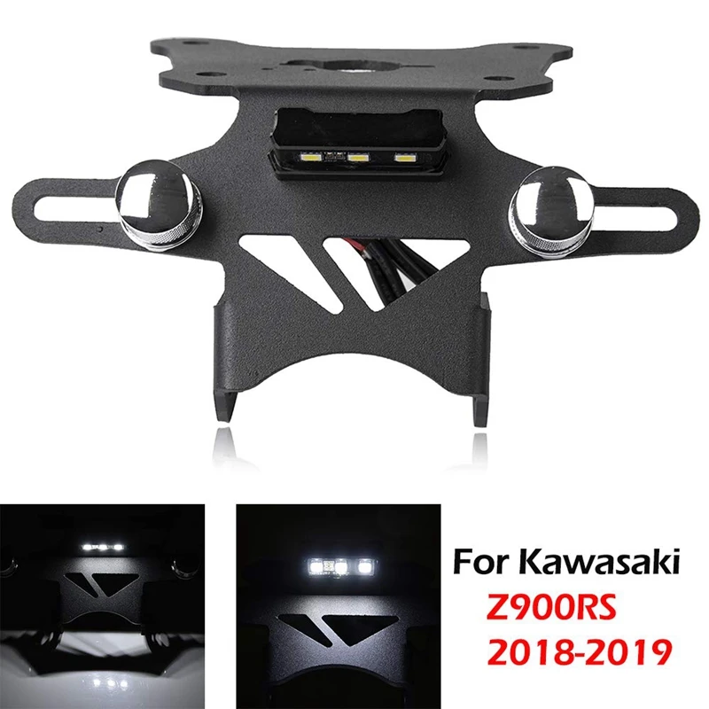 License Plate Bracket Eliminator Tail Tidy Holder With LED Light For Kawasaki Z900RS 2018 2019