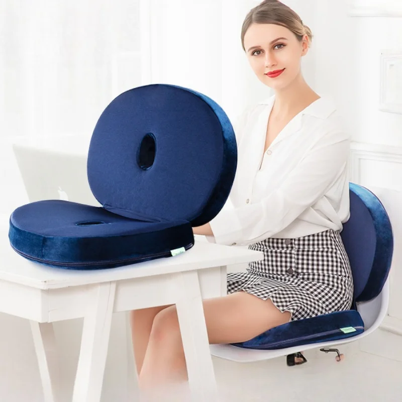 

Dual Support Ergonomic Seat Cushion Memory Foam Waist Pillow for Pregnant Women Office Chair Cushion for Posture Comfort