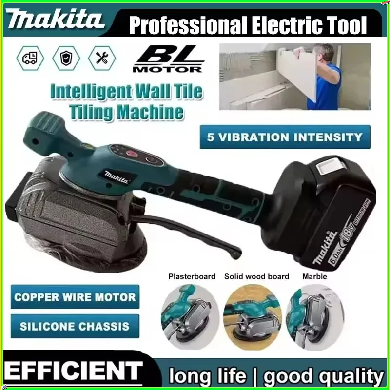 

Беспроводная интеллектуальная машина для укладки плитки Makita, вибрационный выравнивающий инструмент для плитки, электроинструмент для аккумуляторов Makita 18V.