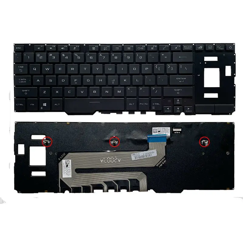 

Клавиатура для Asus ROG Zephyrus Duo 15 GX550 GX550LXS GX550LWS GX551 GX551Q GX551QM GX551QR GX551QS английская RGB подсветка