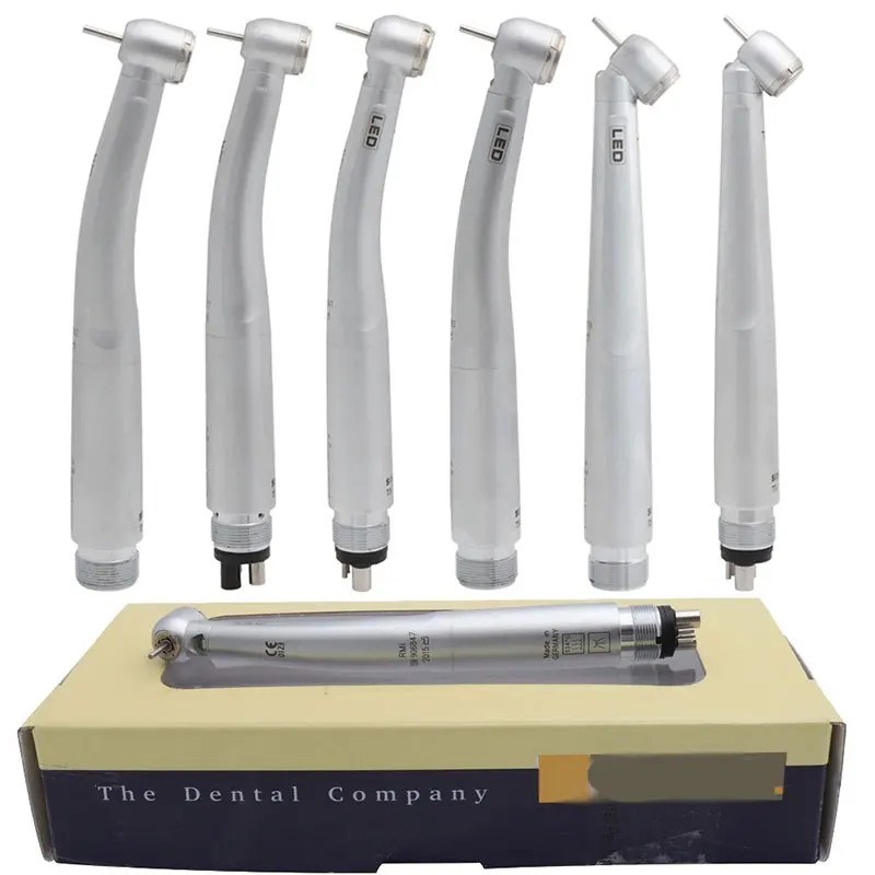 T3 Dental LED High Speed Handpiece Standard Bighead Self-powered Air Turbine E-generator Dental Handpiece 45 Degree 2/4Holes