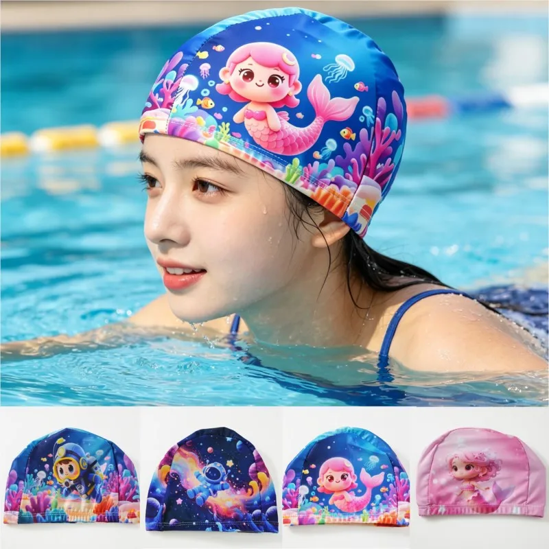 Light Quick Dry Children Swimming Cap, Stretch Fit Design, Perfect For Kid Recreational Swimming Exercise
