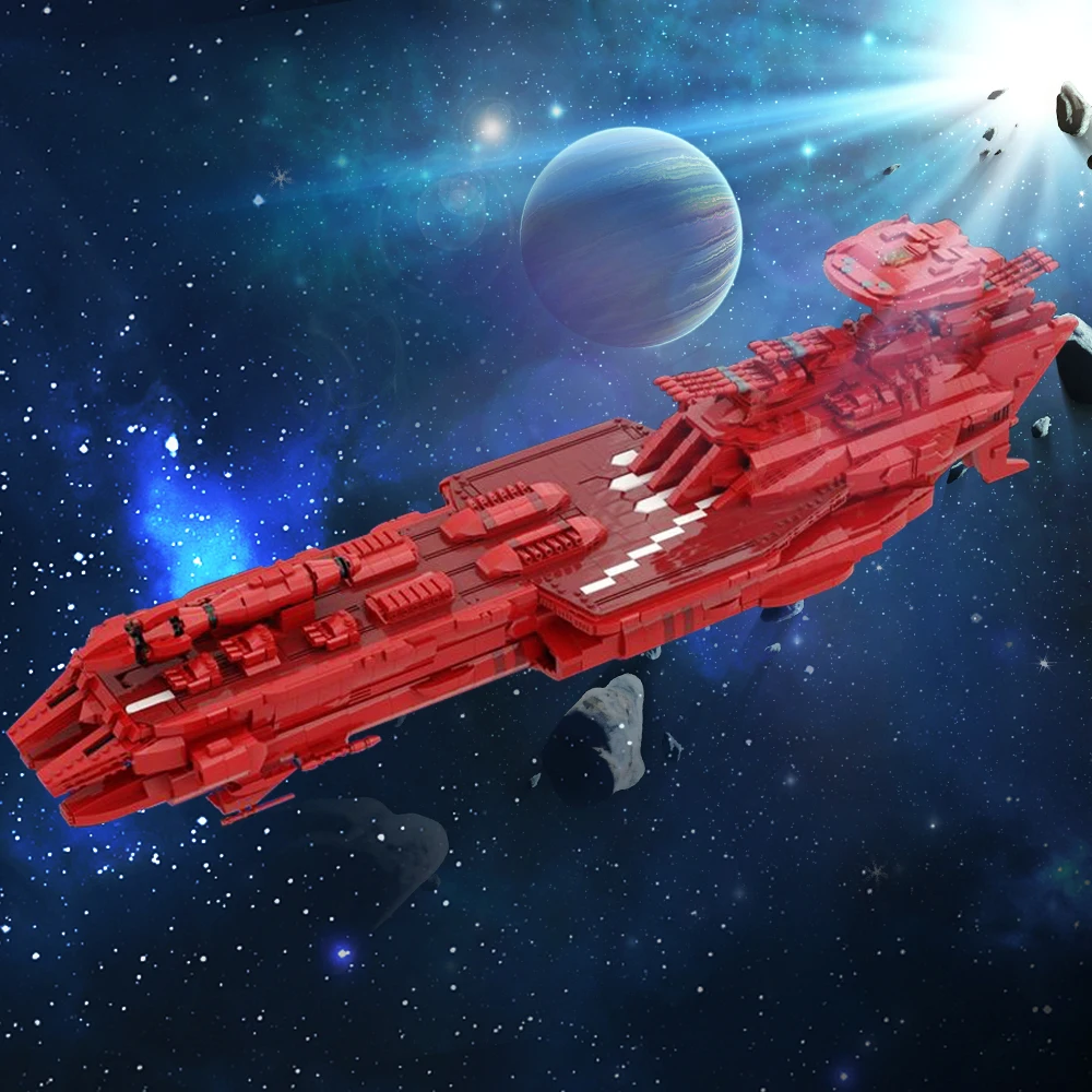 

MOC Space Battleship Yamato 2205 Building Blocks Great Imperial Garmilas Deusula the 3rd Model Bricks Set Toys Gift Juguetes