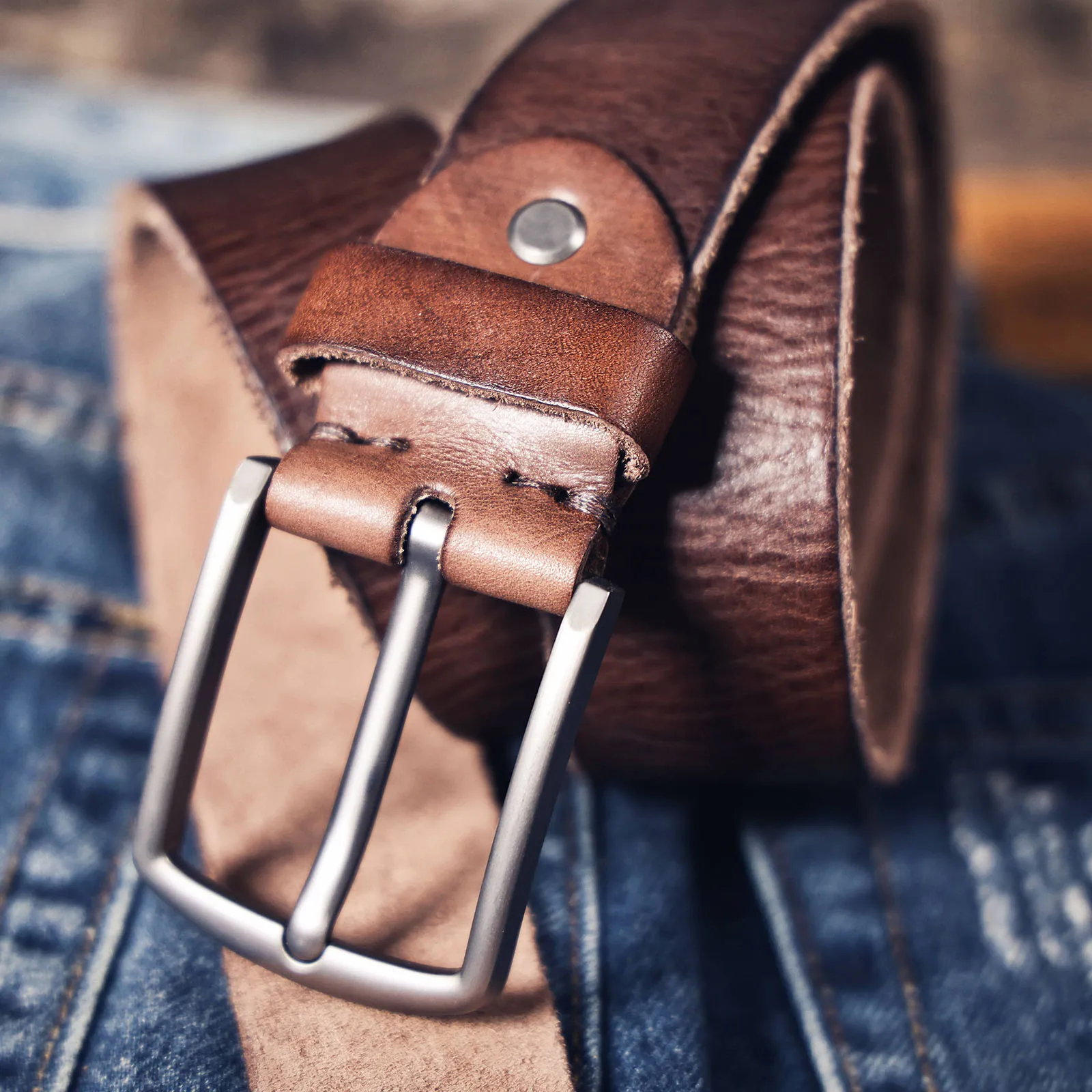 Retro Casual Echtleder Herren-Gürtel mit Dornschließe und Geschenkbox, Studentengürtel, Einfacher Klassischer Gürtel – Detail 10