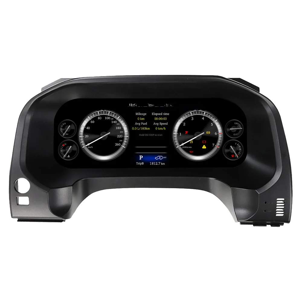 

12.3'' LCD Dashboard for Prado 2010-2020 LCD Instrument Cluster LCD Odometer Virtual Digital Cluster Cockpit