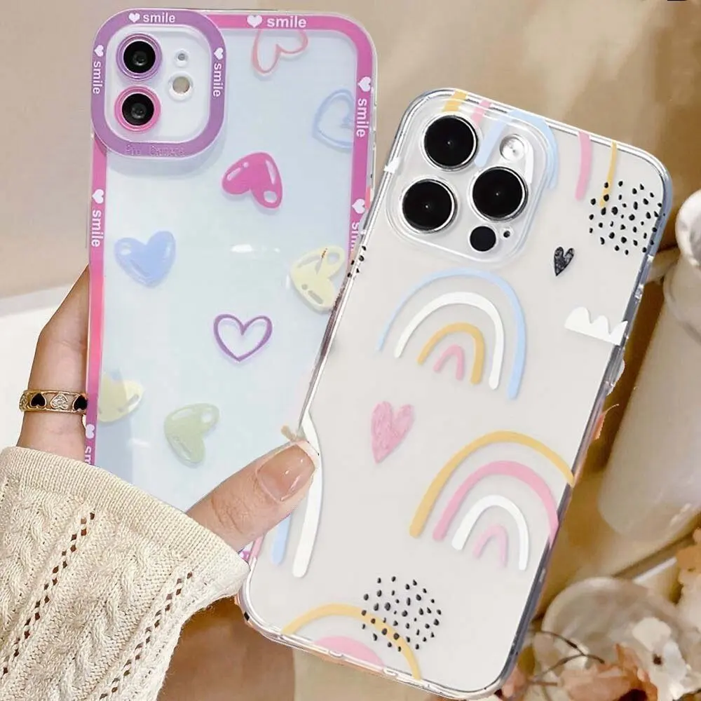 Case for OPPO Reno 10 5G 11 10 Pro Plus 11F 6 8 Pro 5 6 Lite 7 4G 8T 4 5F 7Z 8Z 5Z 6Z A58 A78 A79 A98 5G Cover Love Heart Wave