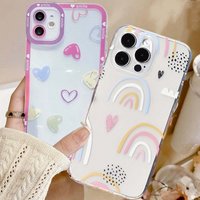 Case for OPPO Reno 10 5G 12 11 10 Pro Plus 11F 12F 6 8 Pro 5 6 Lite 7 4G 8T 4 5F 7Z 8Z A58 A78 A79 A98 5G Cover Love Heart Wave