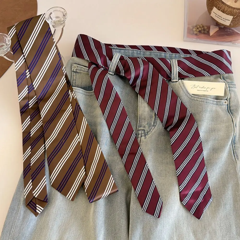 Clothing Decoration Korean Striped Tie Stripe Y2K JK Uniform Necktie Printed Harajuku Style JK Ties Daily