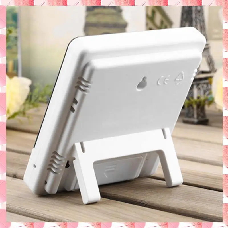 JAJA Digital LCD Indoor Outdoor Room Electronic Temperature Humidity Meter Weather Station Alarm Clock 4 Key Model Easy To Use