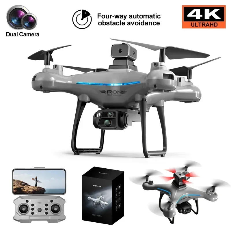 KY102 Drone 8K kamera ganda HD profesional, Drone fotografi udara 360 pencegah hambatan optik empat sumbu pesawat RC