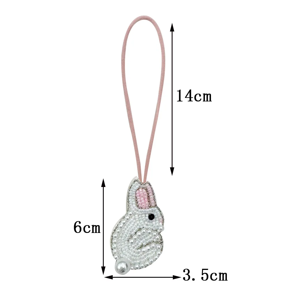 Sequin Rhinestones Beaded Patch Crystal Bag Lanyard Beading Flowers Reart Decoration Pendant Rabbit Panda Clothing Applique